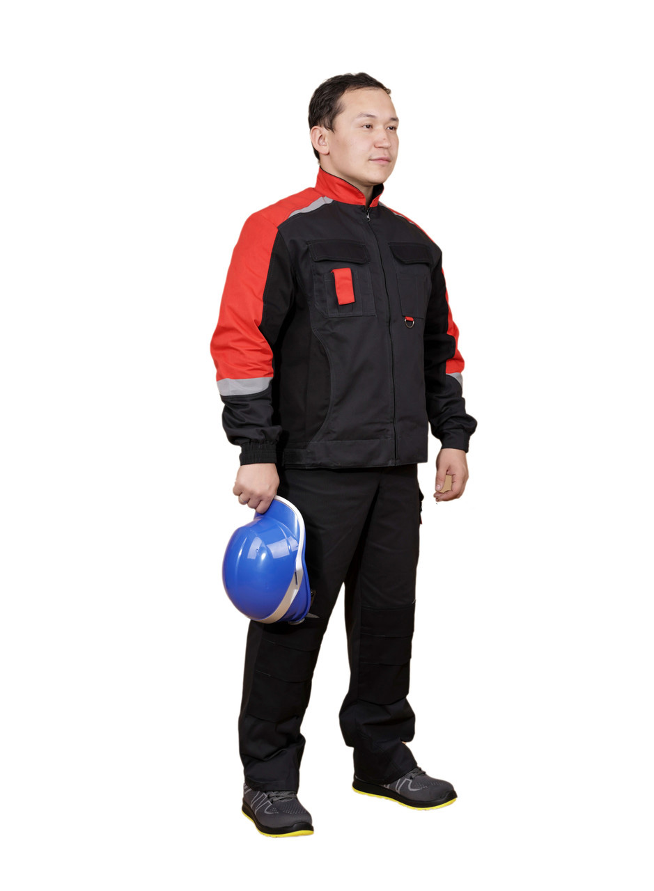 Рабочий костюм ФАВОРИТ-МЕГА летний темно-серый: куртка, п/к 100% Х/Б 1 Рабочий костюм ФАВОРИТ-МЕГА летний темно-серый: куртка, п/к 100% Х/Б