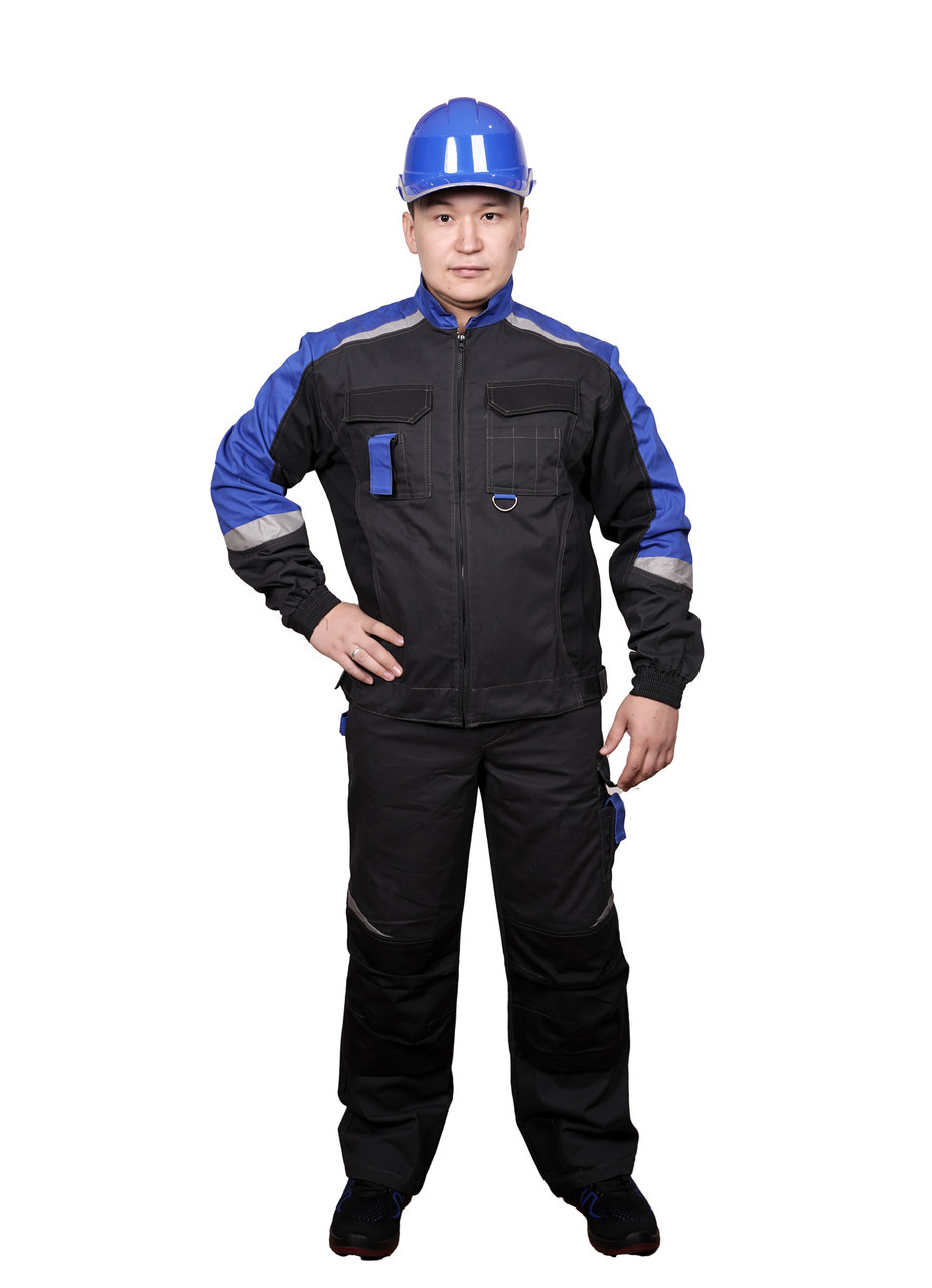 Рабочий костюм Мега-Фаворит летний темно-синий : куртка, п/к 100% Х/Б 1 Рабочий костюм Мега-Фаворит летний темно-синий : куртка, п/к 100% Х/Б